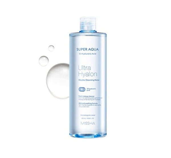 MISSHA Super Aqua Ultra Hyalron Micellar Cleansing Water 500ml from Korea