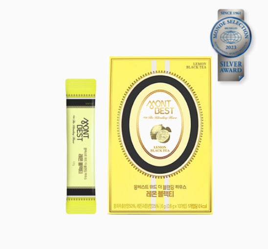 2 X MONTBEST With The Blending House Lemon Black Tea, 10 sticks from Korea_KT