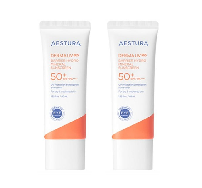 2 x AESTURA Derma UV365 Barrier Hydro Mineral Sunscreen 40ml from Korea