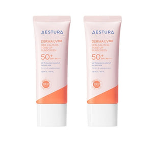 2 x AESTURA Derma UV365 Red Calming Tone-Up Sunscreen 40ml from Korea