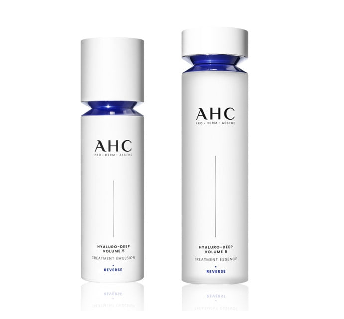 AHC Hyaluro-Deep Volume 5 Treatment Essence + Emulsion Set (2 Items) from Korea