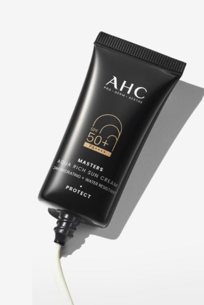 4 x AHC Masters Aqua Rich Sun Cream SPF50+ PA++++ 30ml from Korea