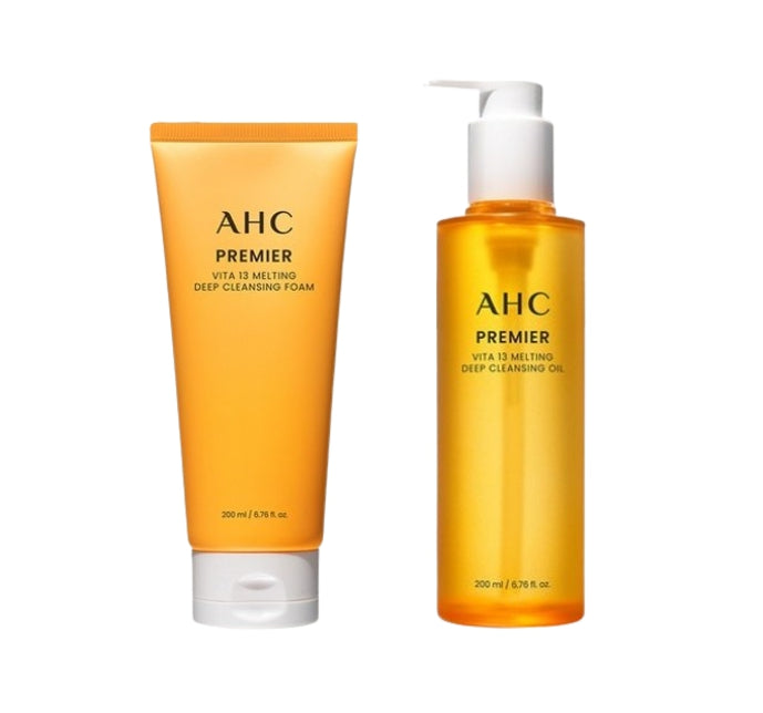 AHC Premier Vita 13 Melting Deep Cleansing Oil + Gel Set (2 Items) from Korea