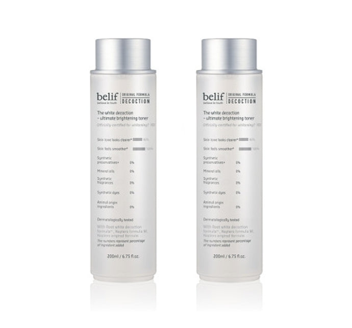 2 x Belif The White Decoction Ultimate Brightening Toner 200ml from Korea