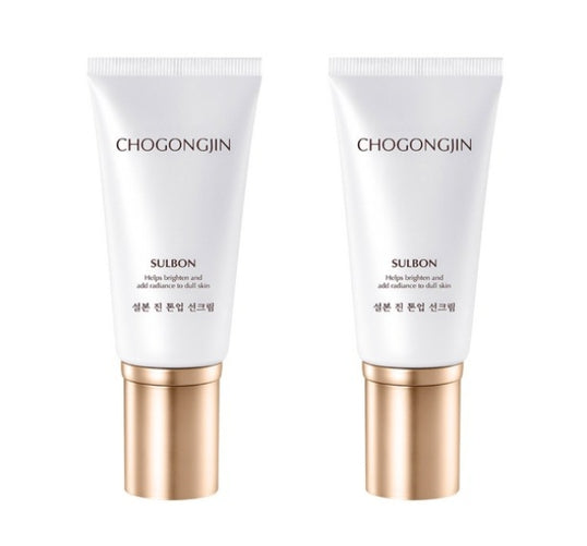 2 x CHOGONGJIN Sulbon Jin Tone Up Sun Cream SPF50+ PA++++ 50ml from Korea