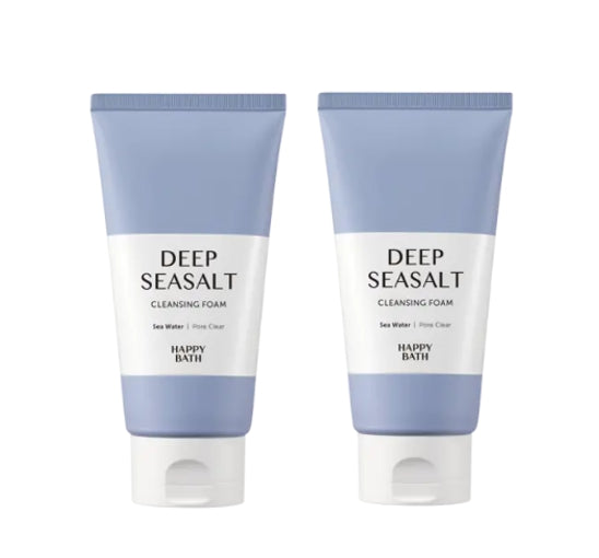 2 x HAPPY BATH Deep Seasalt Cleansing Foam 150g from Korea