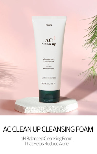 ETUDE AC Clean Up Cleansing Foam 150ml from Korea