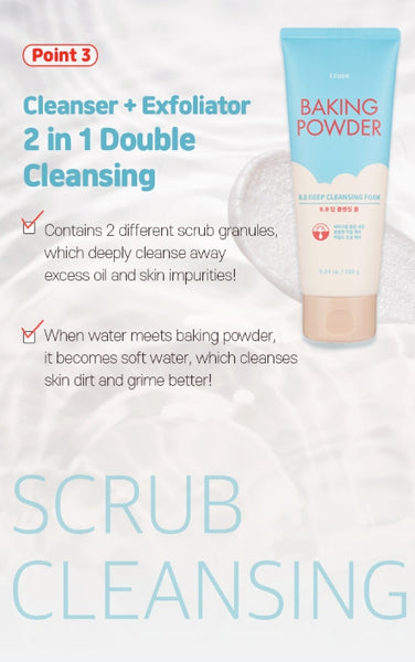 2 X ETUDE Baking Powder B.B Deep Cleansing Foam 160ml from Korea