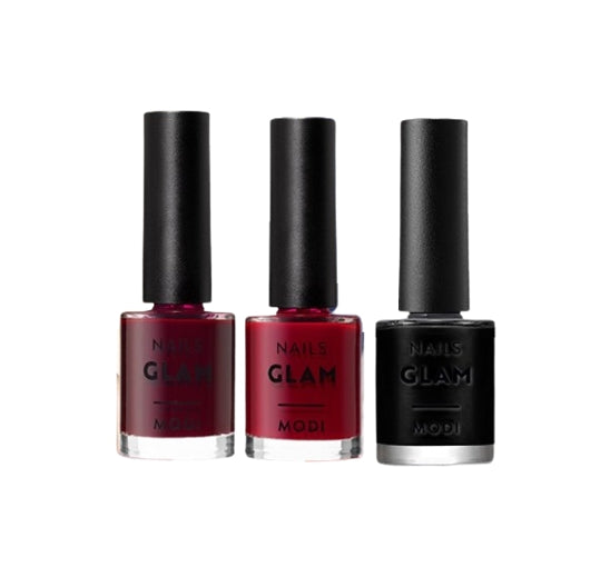 ETUDE MODI Glam Nails (3 Colors; Why Wine, Maroon Red, Rubber Black) from Korea