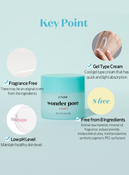 2 X ETUDE Wonder Pore Cream 75ml from Korea