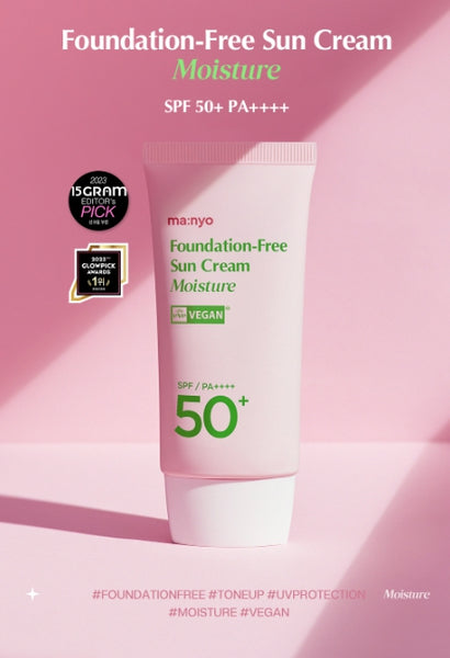 2 X ma:nyo Foundation-Free Sun Cream Moisture 50ml from Korea