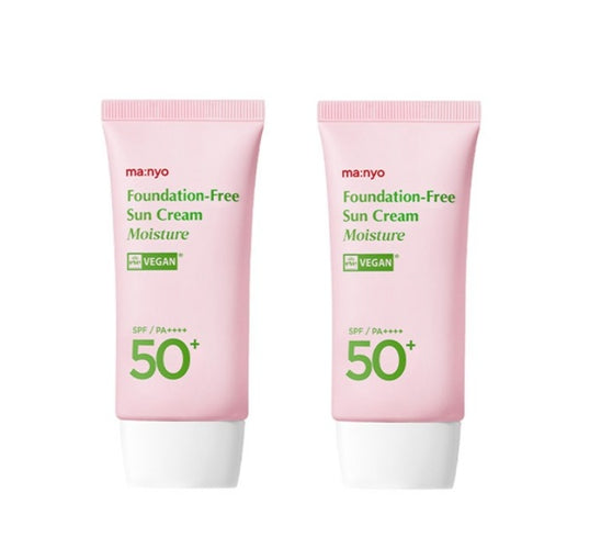 2 X ma:nyo Foundation-Free Sun Cream Moisture 50ml from Korea