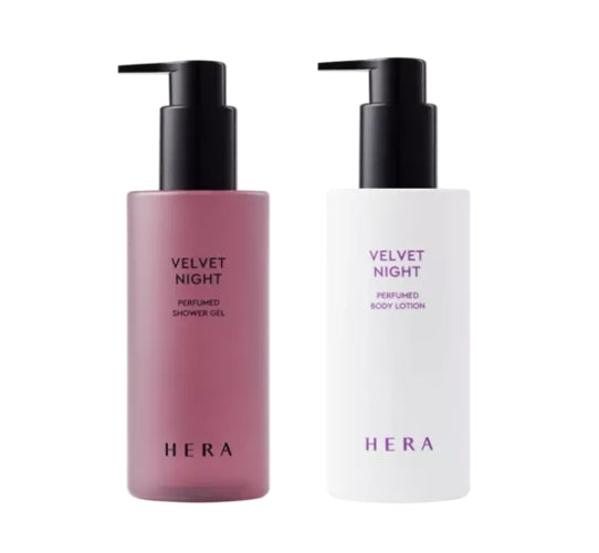 HERA Velvet Night Perfumed Shower Gel + Body Lotion Set (2 Items) from Korea