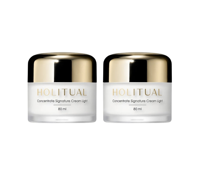 2 x HOLITUAL Concentrate Signature Cream Light 80ml from Korea