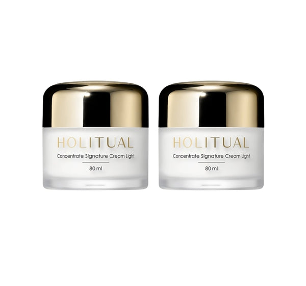 2 x HOLITUAL Concentrate Signature Cream Light 80ml from Korea