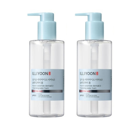 2 x ILLIYOON Ceramide Derma 6.0 Cleansing Water Foam 250ml from Korea