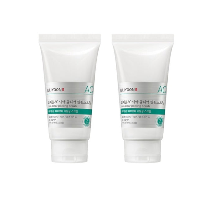 2 x ILLIYOON Cica Acne Clear Peeling Scrub 200ml from Korea