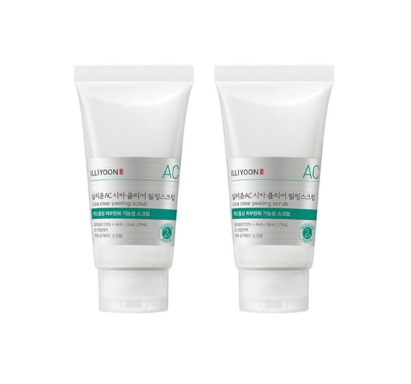 2 x ILLIYOON Cica Acne Clear Peeling Scrub 200ml from Korea