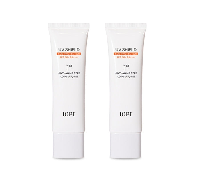 2 x IOPE UV Shield Sun Protector SPF 50+ PA++++ 50ml from Korea