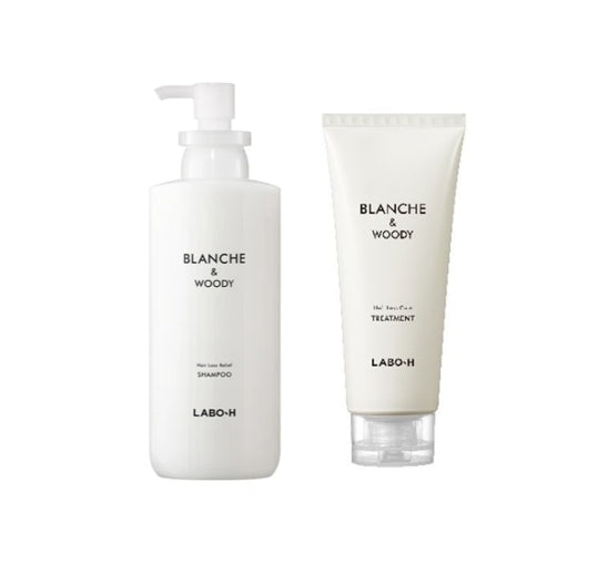 LABO-H Scalp Strengthening Hair Loss Care Blanche & Woody Shampoo 400ml + Treatment 200ml from Korea