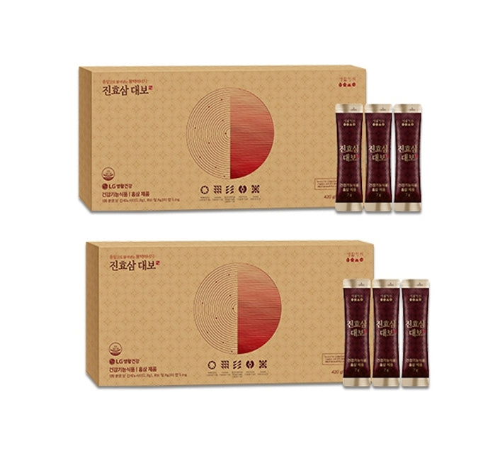 2 x LG H&H Vital Garden JinHyoSam Daebo,  Korean Red Ginseng Extract (7mL x 60ea) from Korea