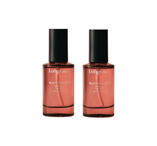 [NEW] 2 X LONGTAKE Black Tea & Fig Softening Hair Oil 40ml from Korea