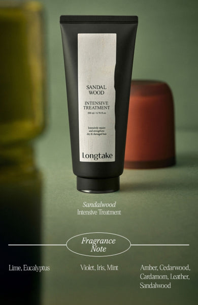 LONGTAKE Sandal Wood Intensive Trial Kit (Shampoo 30ml + Treatment 30ml + Oil 15ml) from Korea