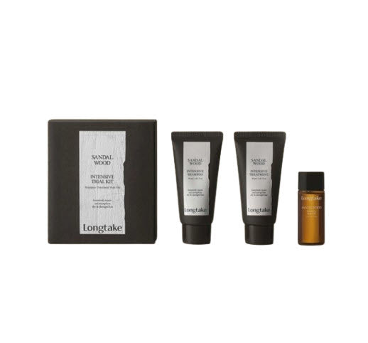 LONGTAKE Sandal Wood Intensive Trial Kit (Shampoo 30ml + Treatment 30ml + Oil 15ml) from Korea