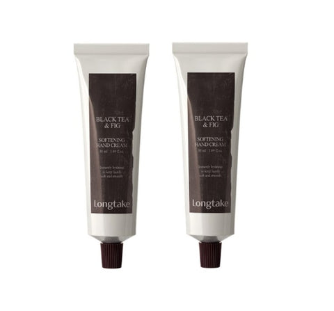 2 x LONGTAKE Black Tea & Fig Hand Cream 50ml from Korea