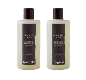 2 x LONGTAKE Black Tea & Fig Softening Body Wash 300ml from Korea