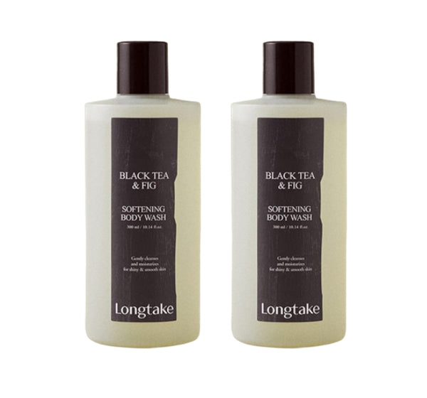 2 x LONGTAKE Black Tea & Fig Softening Body Wash 300ml from Korea