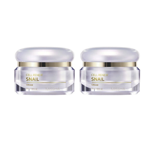 2 x MISSHA Cell Renew Snail Cream 50ml from Korea