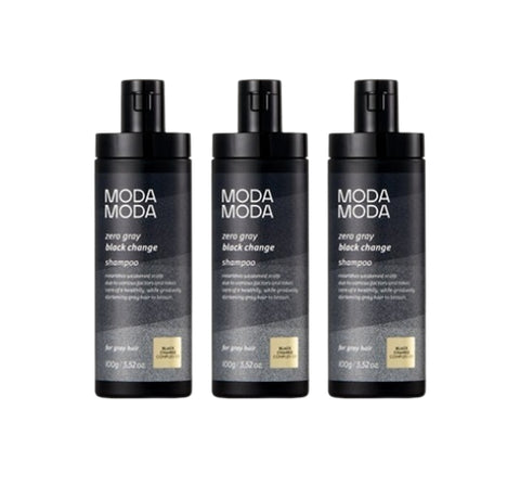 3 x MODAMODA Zero Gray Black Change Shampoo 100g from Korea