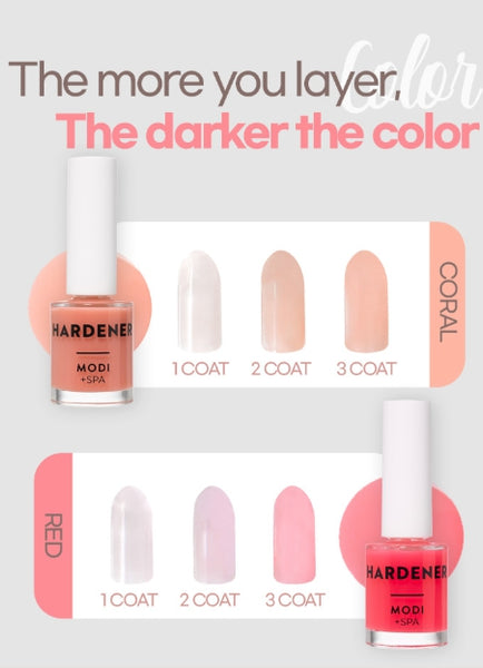 ETUDE MODI Spa Nail Hardener 9ml (2 Colors; Coral, Red) from Korea