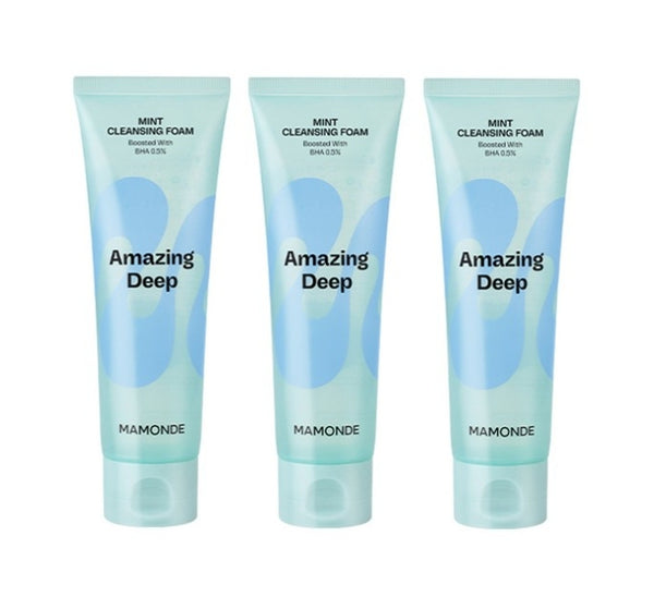 3 x Mamonde Amazing Deep Mint Cleansing 120ml from Korea