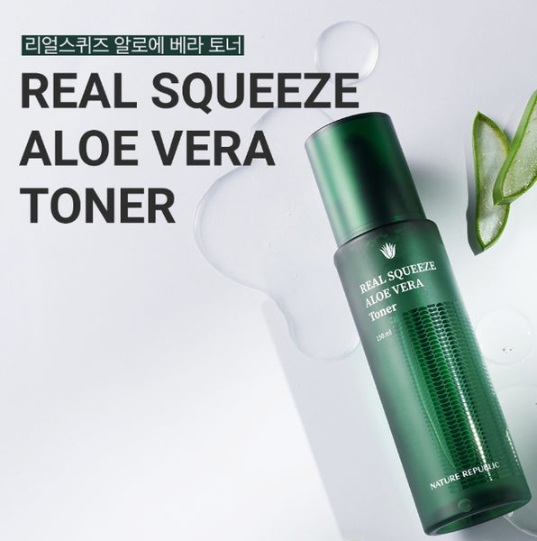 2 X NATURE REPUBLIC Real Squeeze Aloe Vera Toner 150ml from Korea