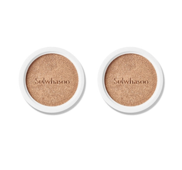 2 x New Sulwhasoo Perfecting Cushion Refill 15g, 4 Colours + Sample(1 Item) from Korea