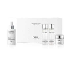 O HUI Extreme White MelaToning Dark Spot Ampoule Essence Nov. 2024 Set (4 Items) from Korea