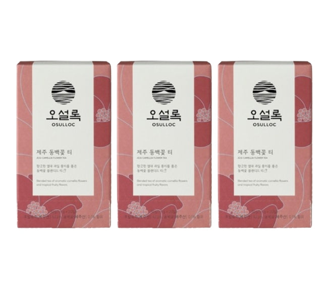 3 x OSULLOC Jeju Camellia Tea, 1 Box 20ea, from Korea