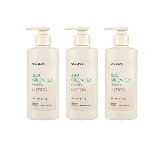 3 X OSULLOC Jeju Green Tea Hand Lotion 300ml, from Korea_KT