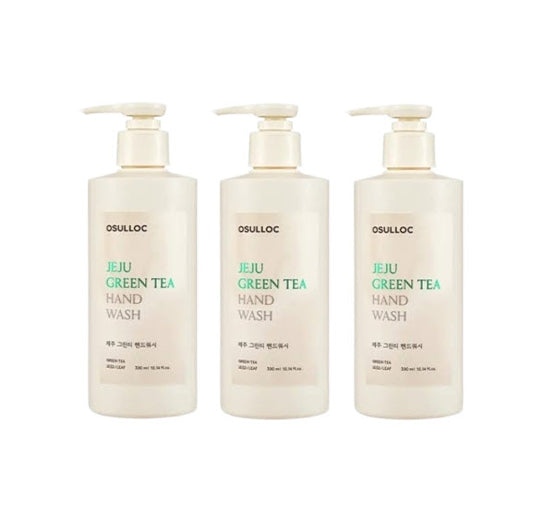 3 X OSULLOC Jeju Green Tea Hand Wash 300ml, from Korea_KT