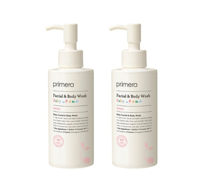 2 x Primera Baby Facial & Body Wash 250ml from Korea