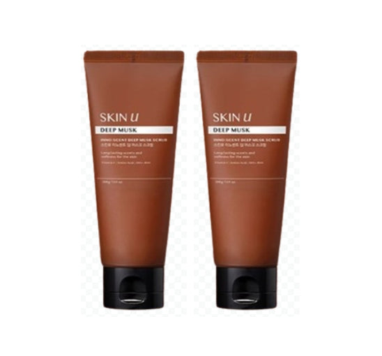 2 x HAPPY BATH Skin U Innoscent Deep Musk Body Scrub 200g from Korea