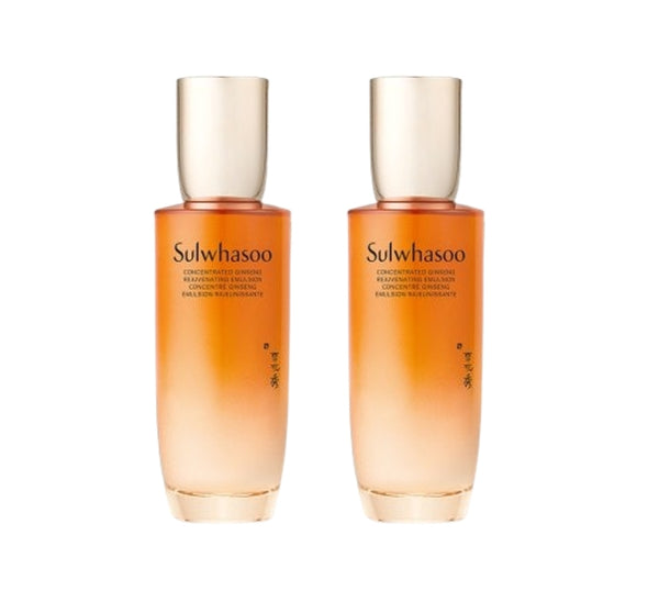 2 x Sulwhasoo Concentrated Ginseng Rejuvenating Emulsion 125ml + Samples(10 Items) from Korea_updated in 2024