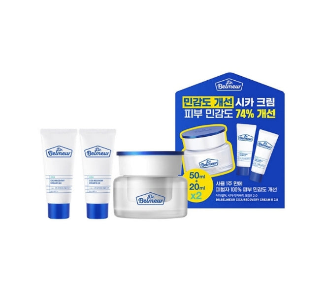 THE FACE SHOP Dr.Belmeur Cica Recovery Cream Spcial Set (3 Items) from Korea