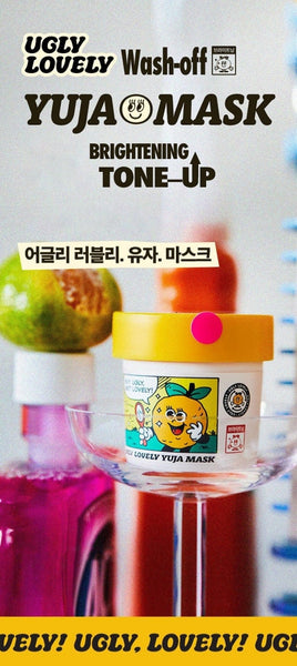 2 X THE FACE SHOP UGLY LOVELY Yuja Mask 100ml from Korea