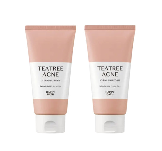 2 x HAPPY BATH Tea Tree Acne Cleansing Foam 150g from Korea