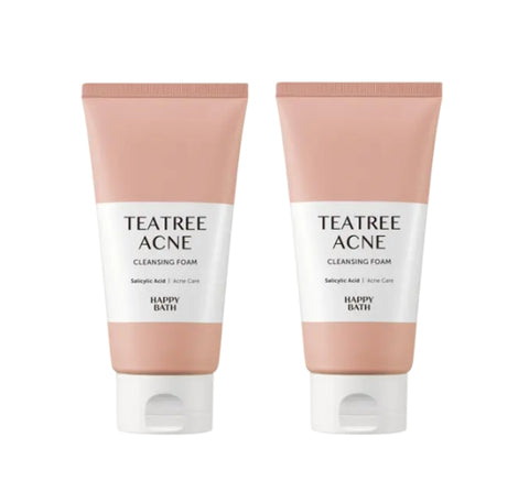 2 x HAPPY BATH Tea Tree Acne Cleansing Foam 150g from Korea