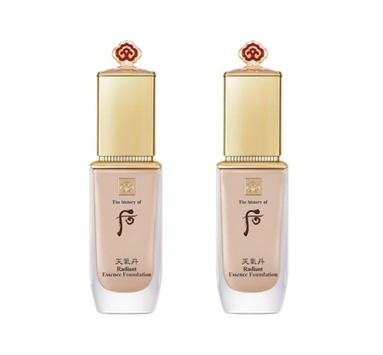 2 x The History of Whoo Cheongidan Hwahyun Radiant Essence Foundation #21 #23 40ml from Korea