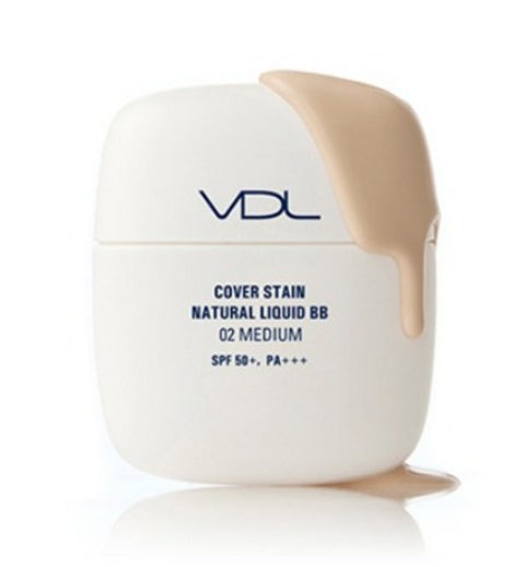 2 x VDL Cover Stain Natural Liquid BB 50ml, SPF50+ PA+++, 2 Colours from Korea